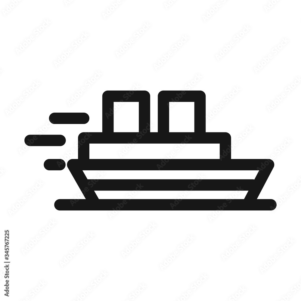 boat maritime transport line style icon boat maritime transport line style icon