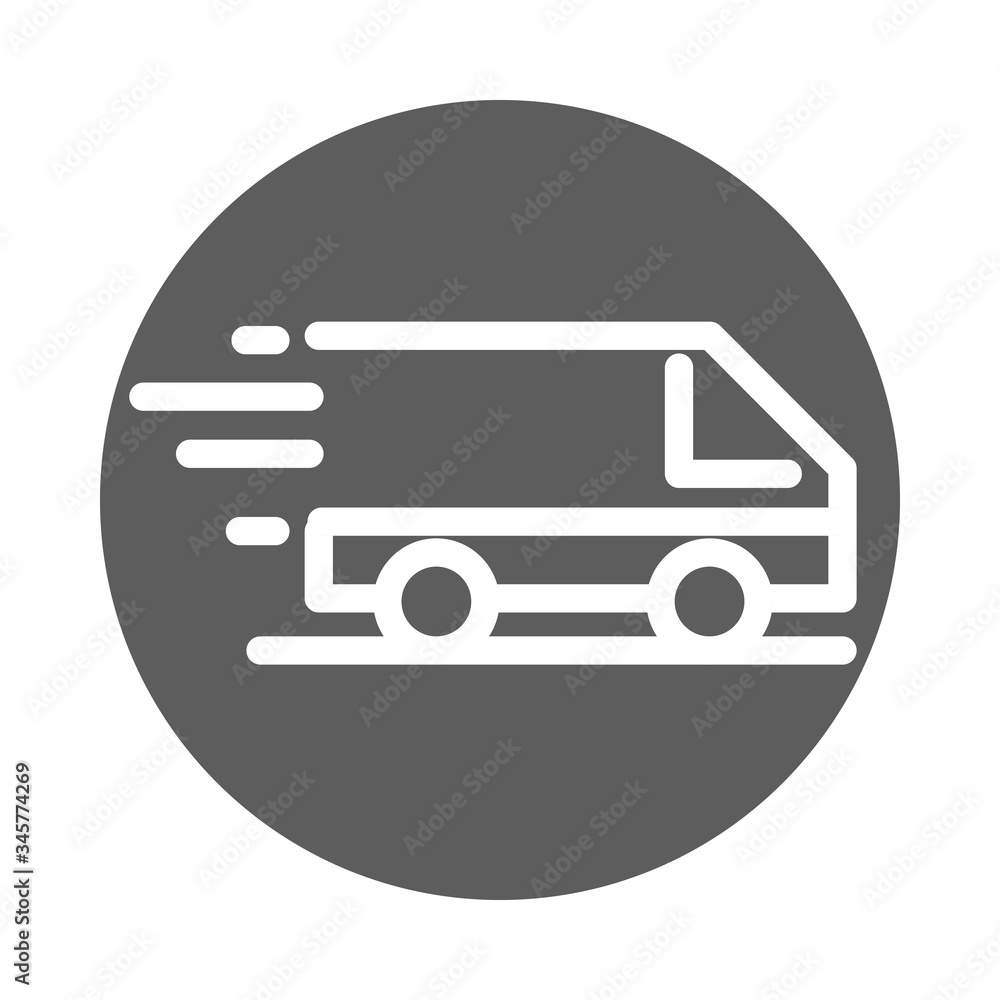 delivery cargo service logistic fast commercial truck block style icon delivery cargo service logistic fast commercial truck block style icon