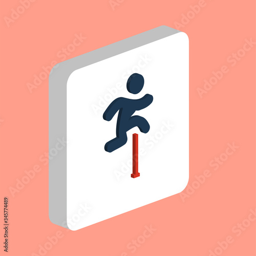 Hurdling computer symbol