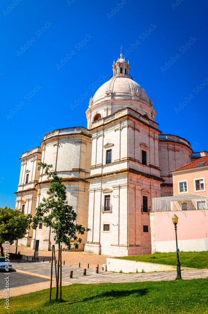 View of the national pantheon ( Santa Engracia Church) in Lisbon, Portugal