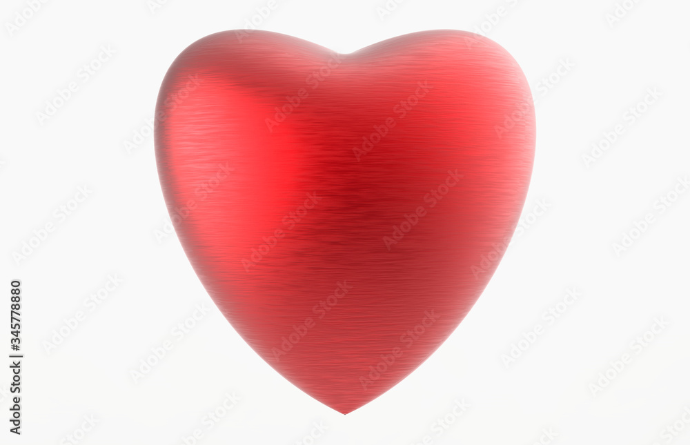 metallic heart, 3d rendering metallic heart, 3d rendering