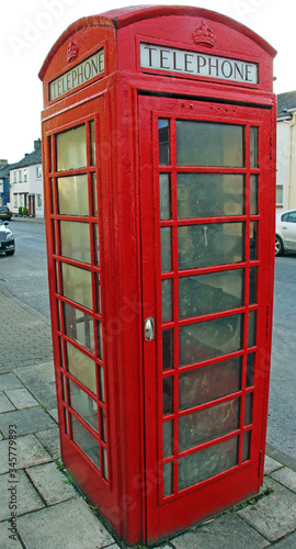 Red Phone Box on a village street