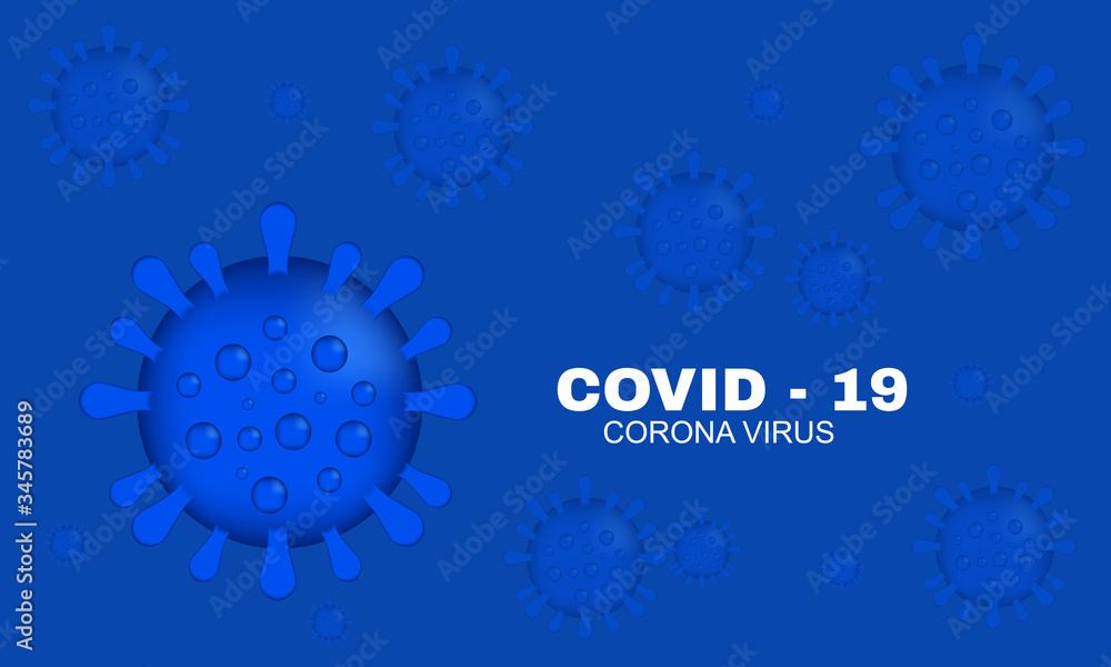 stock vector corona virus on blue background ncov the virus that caused epidemic