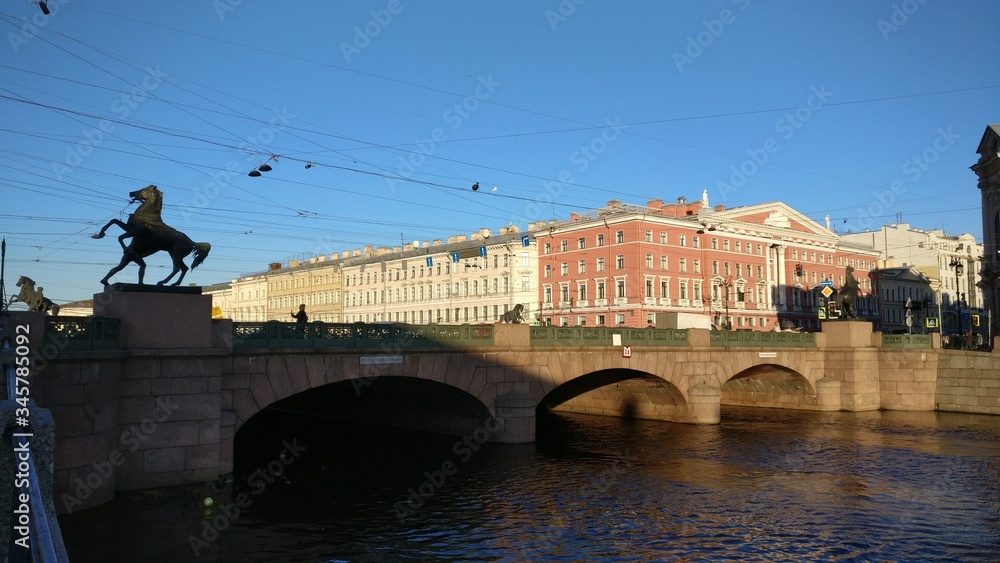 Anichkov Bridge in St.Petersburg 