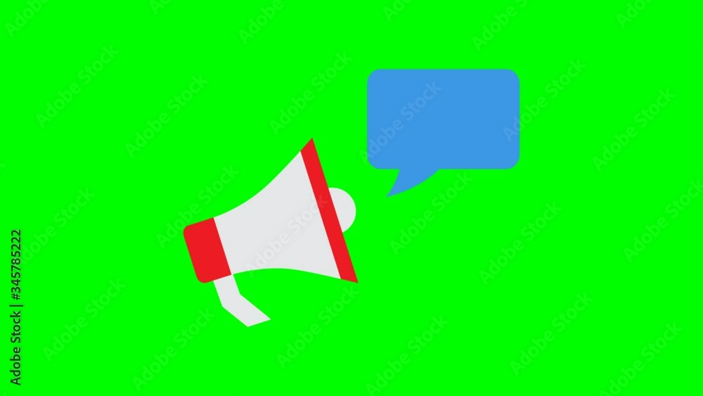 megaphone icon with bubble speech animation on green background 4K video
megaphone icon with bubble speech animation on green background 4K video