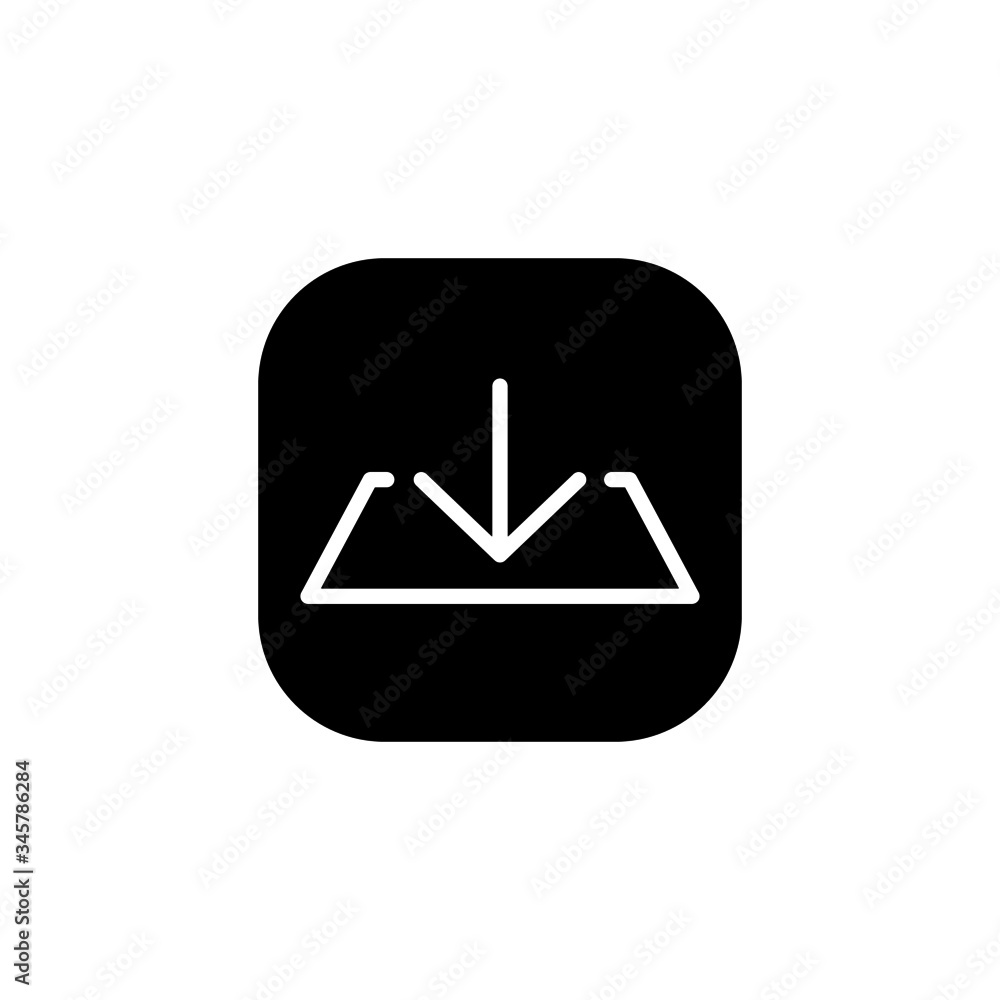 Download vector icon in black flat design on white background, Download vector icon in black flat design on white background,
