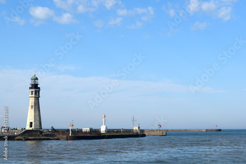 Lighthouse Beacon Guidance on Lake Erie in Buffalo New York Mouth of the Niagara River