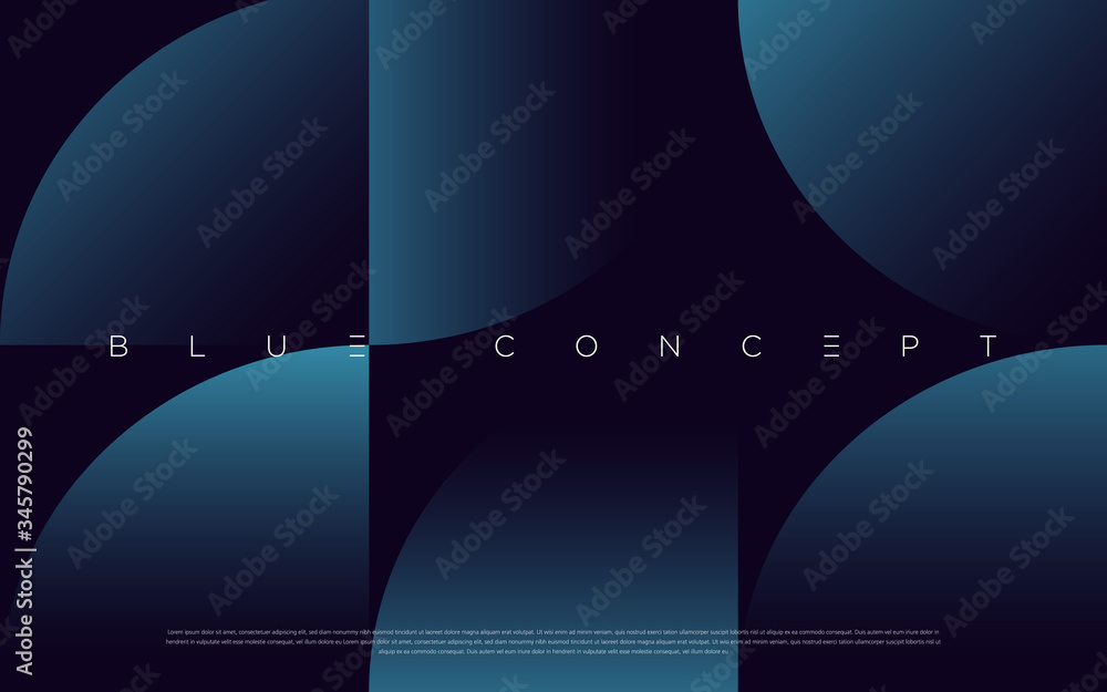 Minimalist deep blue premium abstract background with luxury geometric