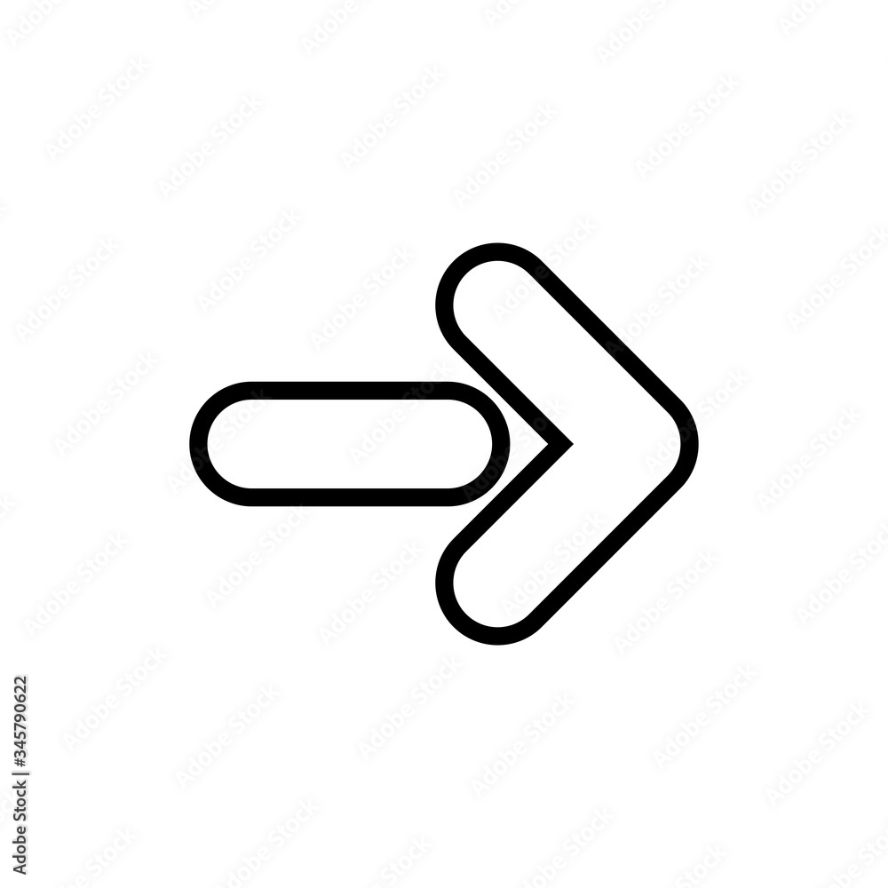 Arrow righ icon vector logo Arrow righ icon vector logo