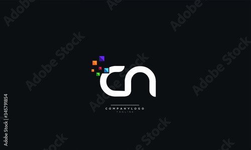 CN Letter Logo Design Icon Vector Symbol