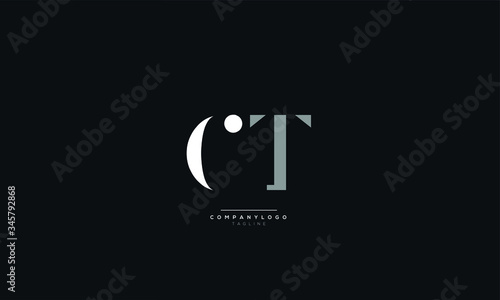 CT Letter Logo Design Icon Vector Symbol