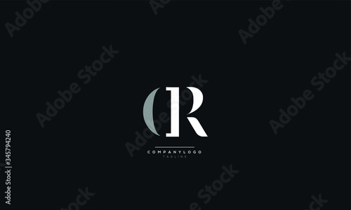 CR Letter Logo Design Icon Vector Symbol