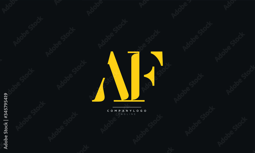 AF Letter Logo Design Icon Vector Symbol AF Letter Logo Design Icon Vector Symbol