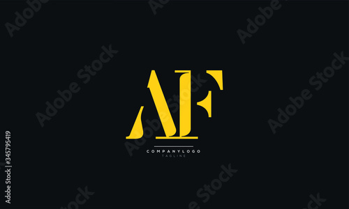 AF Letter Logo Design Icon Vector Symbol