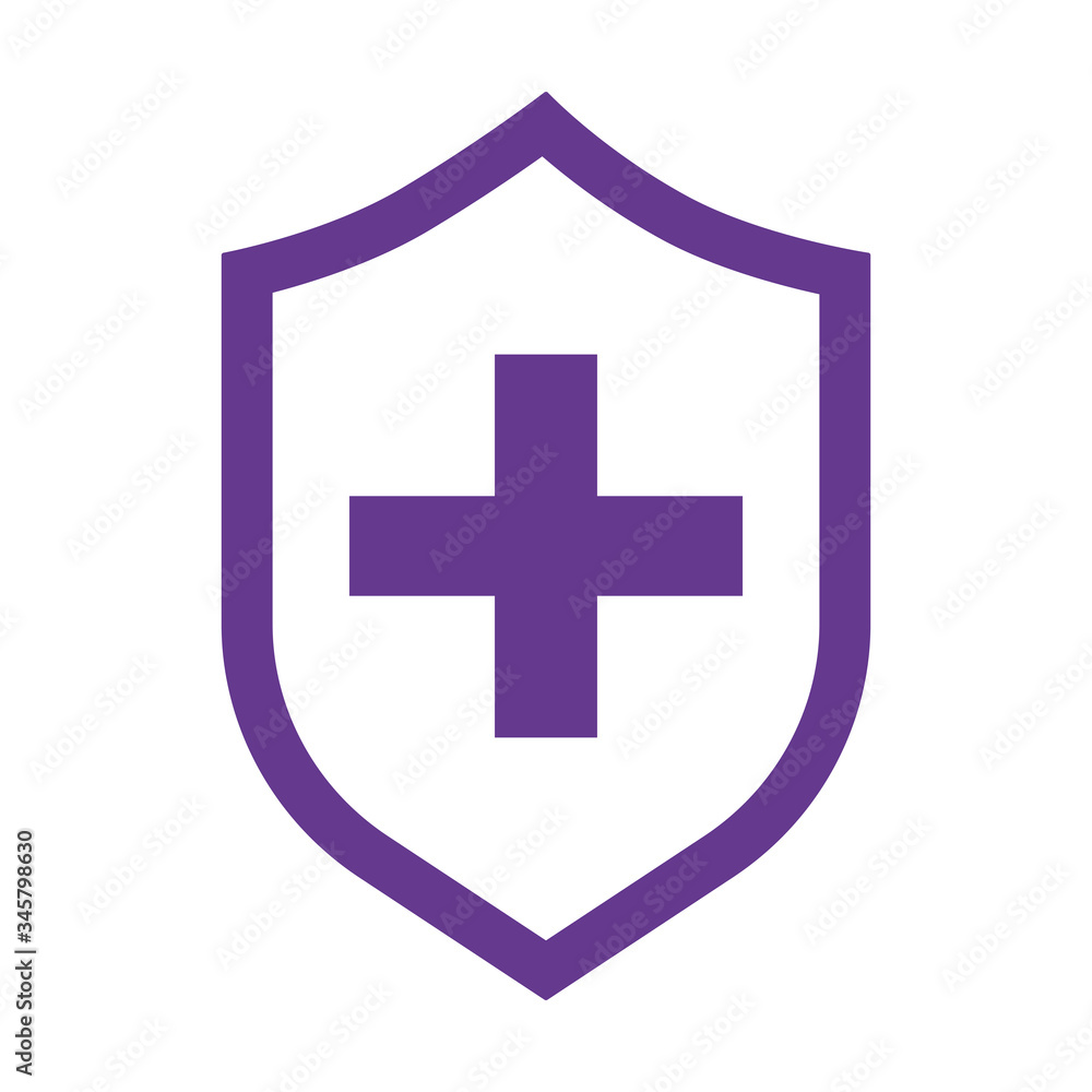 medical shield protection emergency cross symbol isolated icon medical shield protection emergency cross symbol isolated icon