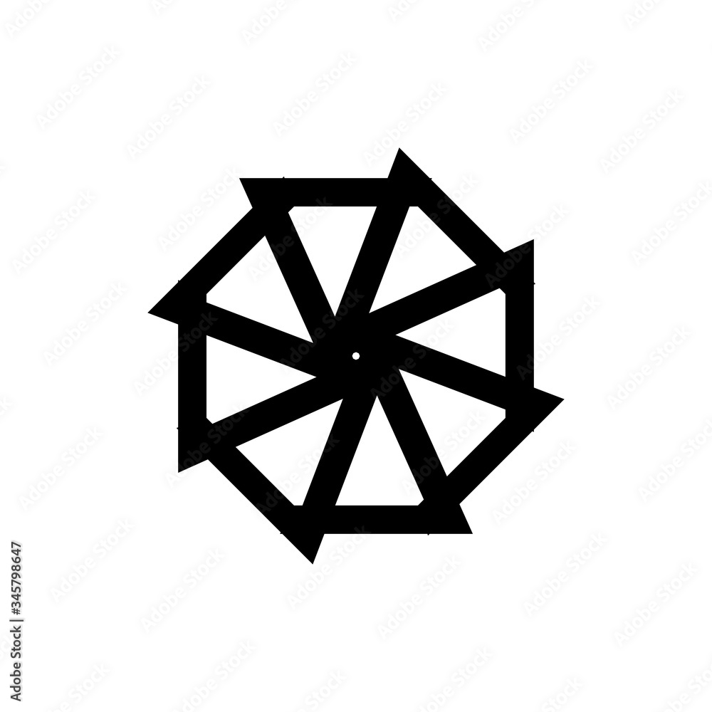 Rotation Wheel logo design vector Rotation Wheel logo design vector