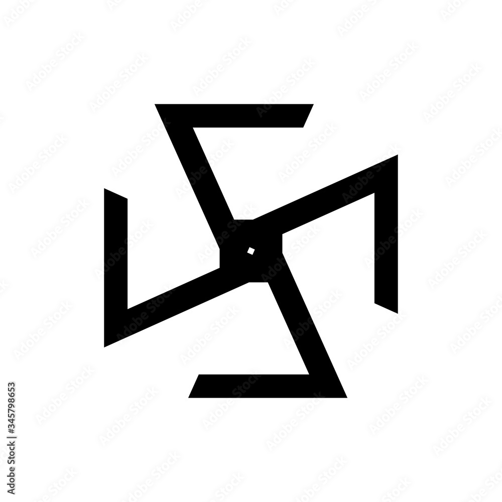 Rotation S letter logo design vector Rotation S letter logo design vector