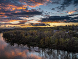 sunset over the lake