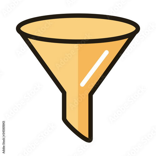 funnel internet web technology interface line and fill style icon