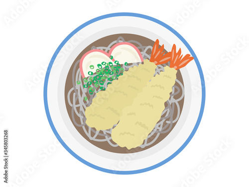 えび天そばのイラスト