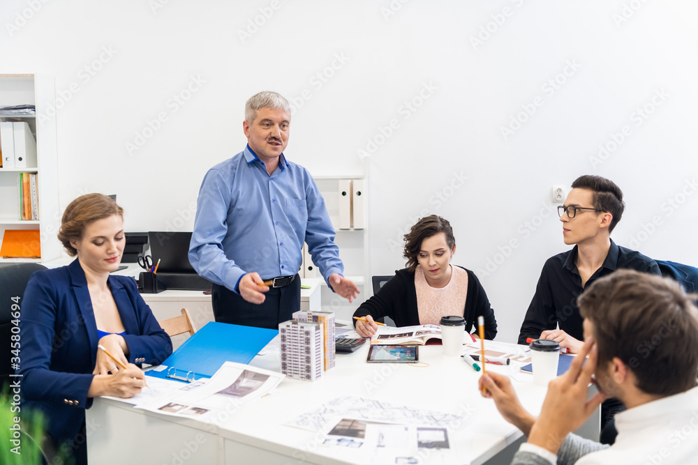 A business meeting with a senior manager A business meeting with a senior manager