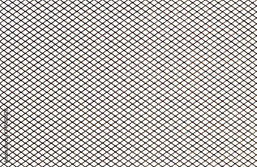 Rusty Wire Metal Mesh, Isolated on White Background