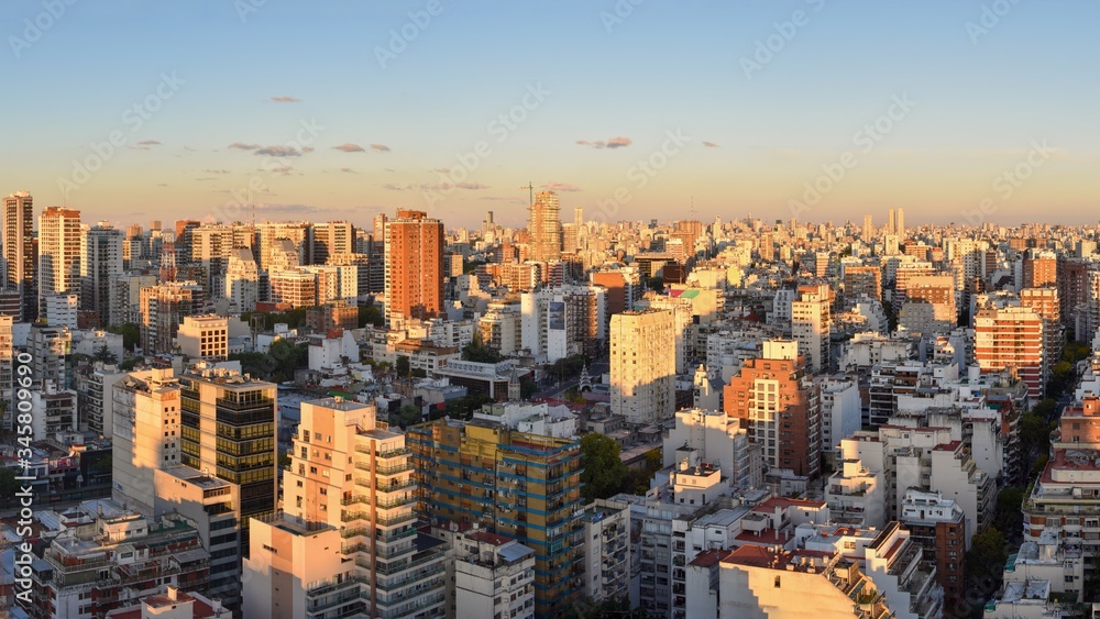 Fototapeta premium Evening view of Buenos Aires, capital of Argentina. High resolution