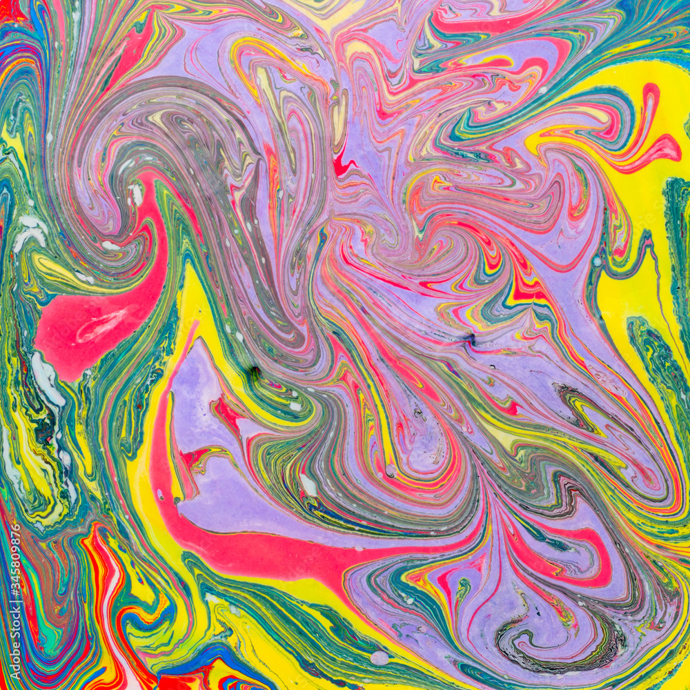 Abstract picture of colorful stains on water. Paper marbling technique. Abstract picture of colorful stains on water. Paper marbling technique.