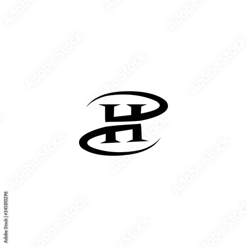 letter H simple logo template illustration vector design