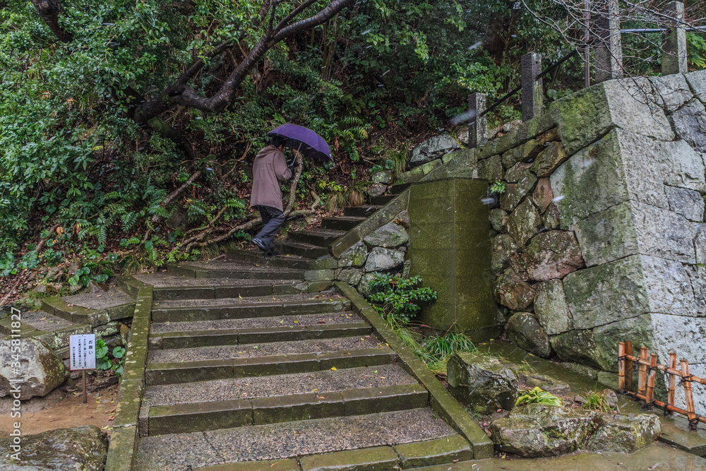 冬の松江城の風景