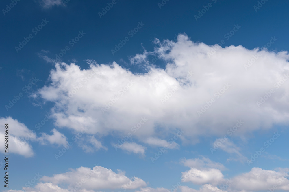 Blue sky with clouds.