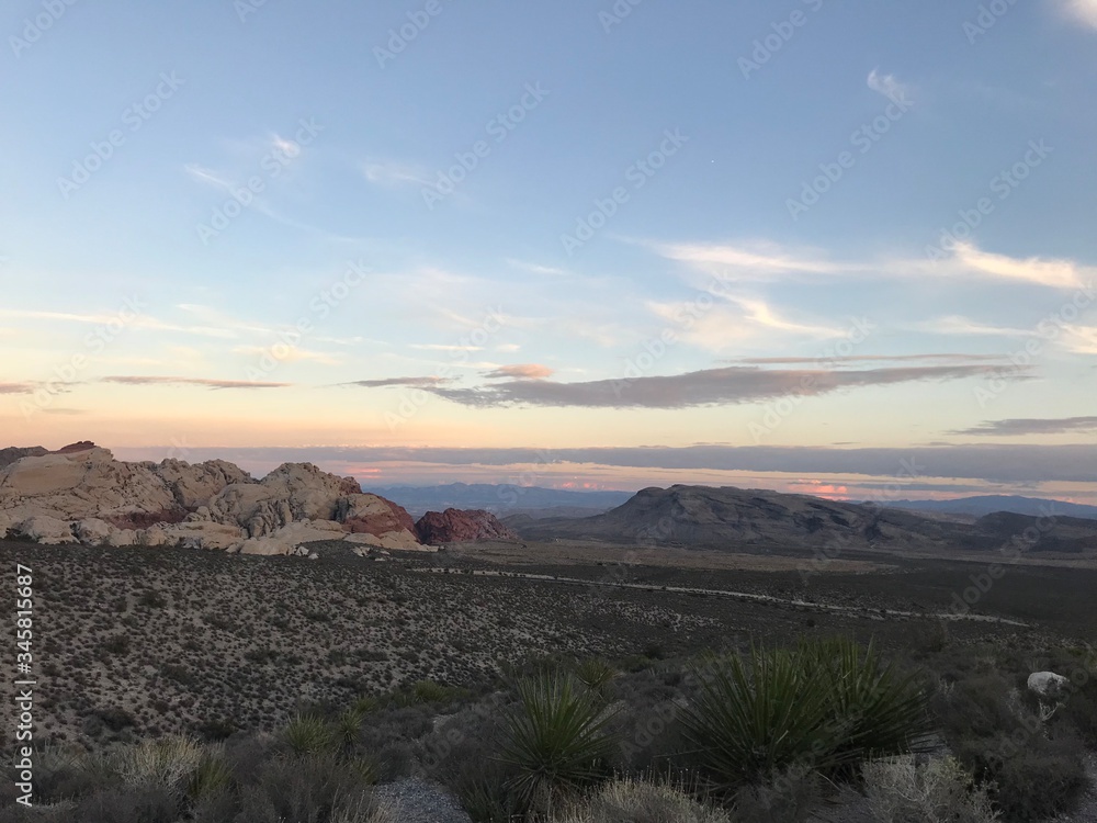 sunset in the mountains