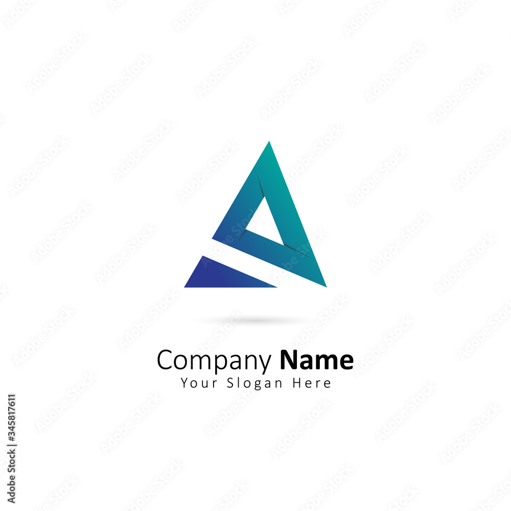 Initial Letter A Logo Triangle Concept. Design Vector Illustration Letter A Logo For Company Initial Letter A Logo Triangle Concept. Design Vector Illustration Letter A Logo For Company