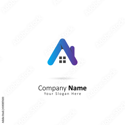 Abstract Initial Letter A Logo For Real Estate Company. Logo For Buildings  Company.