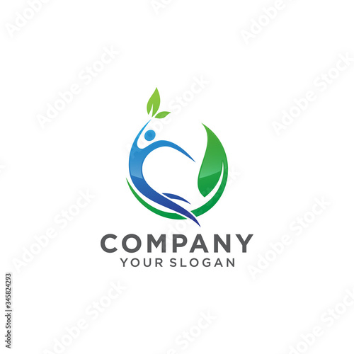 Natural Health Care Logo Template