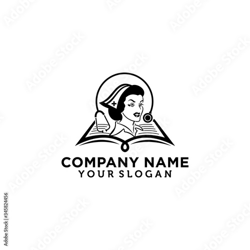 Nurse logo vector icon design illustration, international nursing day symbol, logo, concept