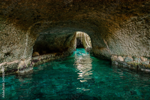 Underground artificial river in the ancient city.