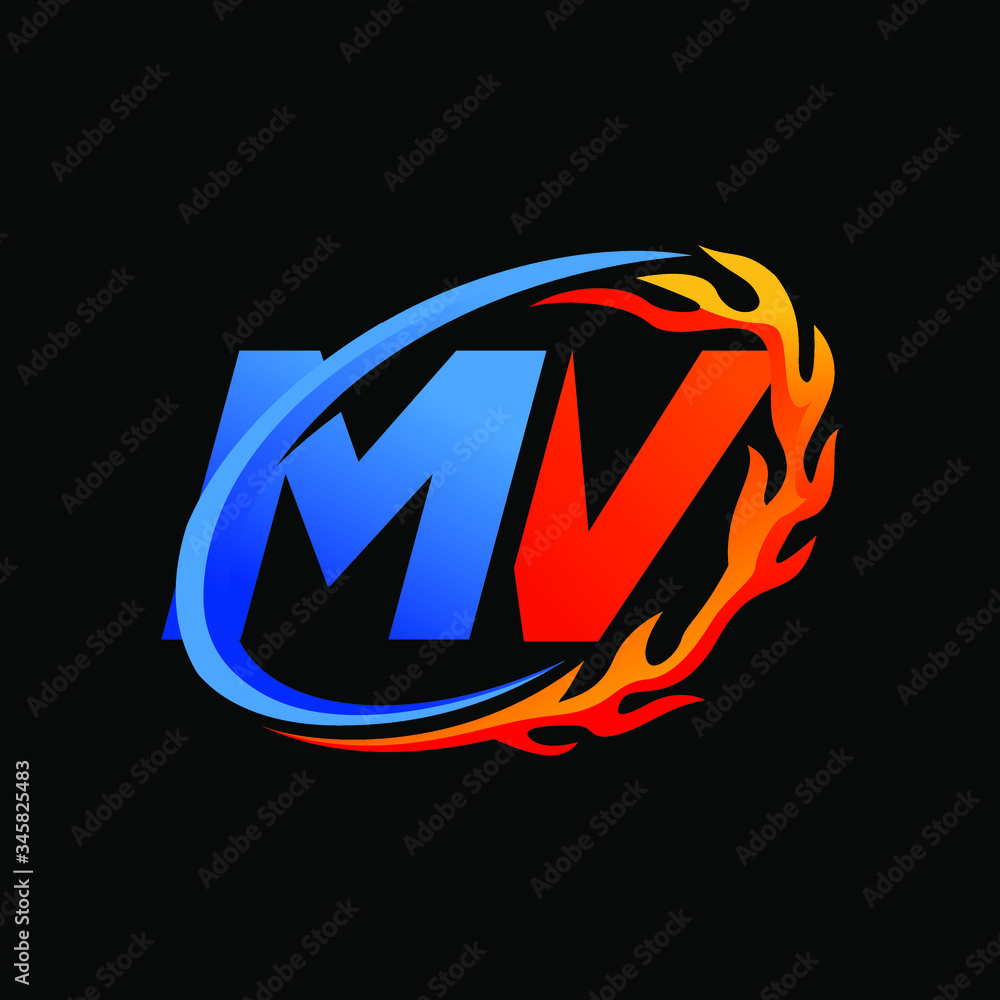 Letter MV Logo by d a h l i a on Dribbble