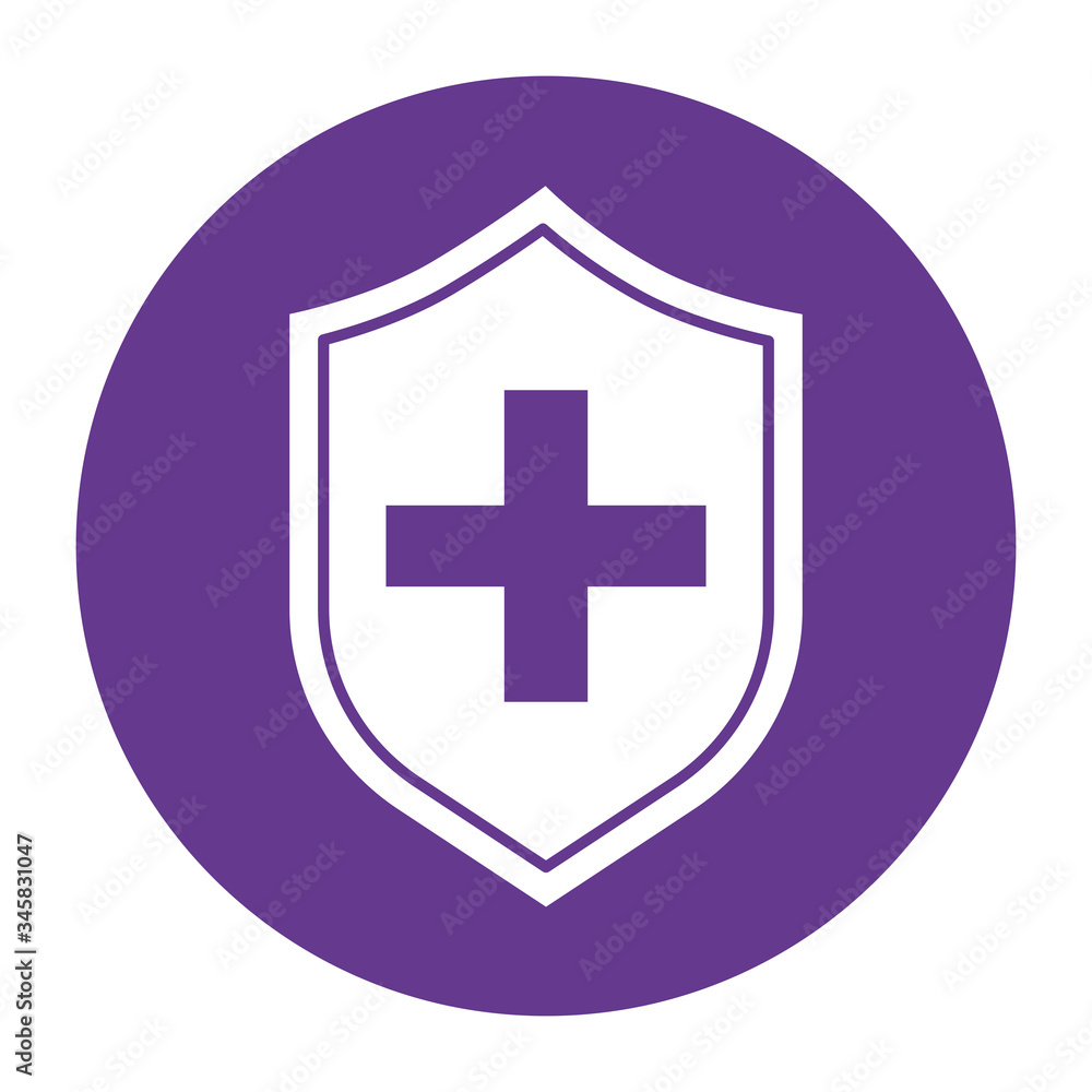 medical shield protection emergency cross symbol isolated icon medical shield protection emergency cross symbol isolated icon