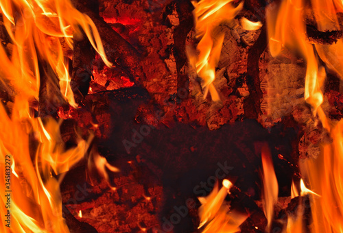 Aflame wood, seamless texture.