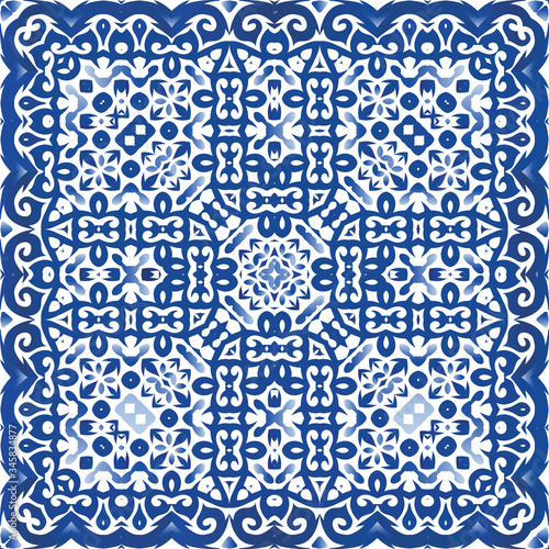 Decorative color ceramic azulejo tiles.