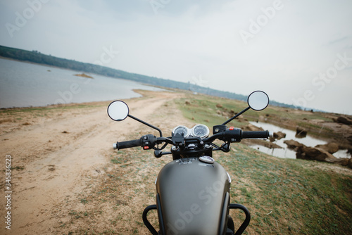 The view over the handlebars of motorcycle © Tanaban