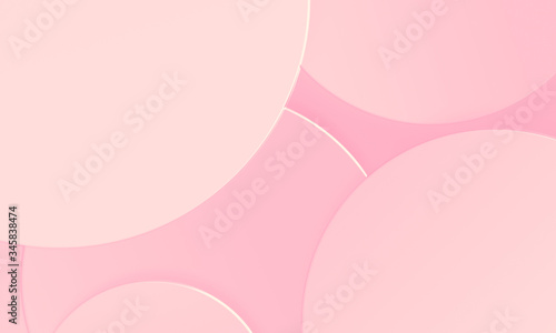 Circles pink tone texture background. Simple modern design use for valentine and mother day concept.