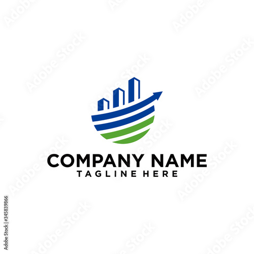 Free Download Finance & Business Logo Design. Financial Stock Exchange Market Charts Logo design abstract vector template. - GFXLoad