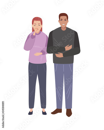 interracial couple sick with covid19 symptoms