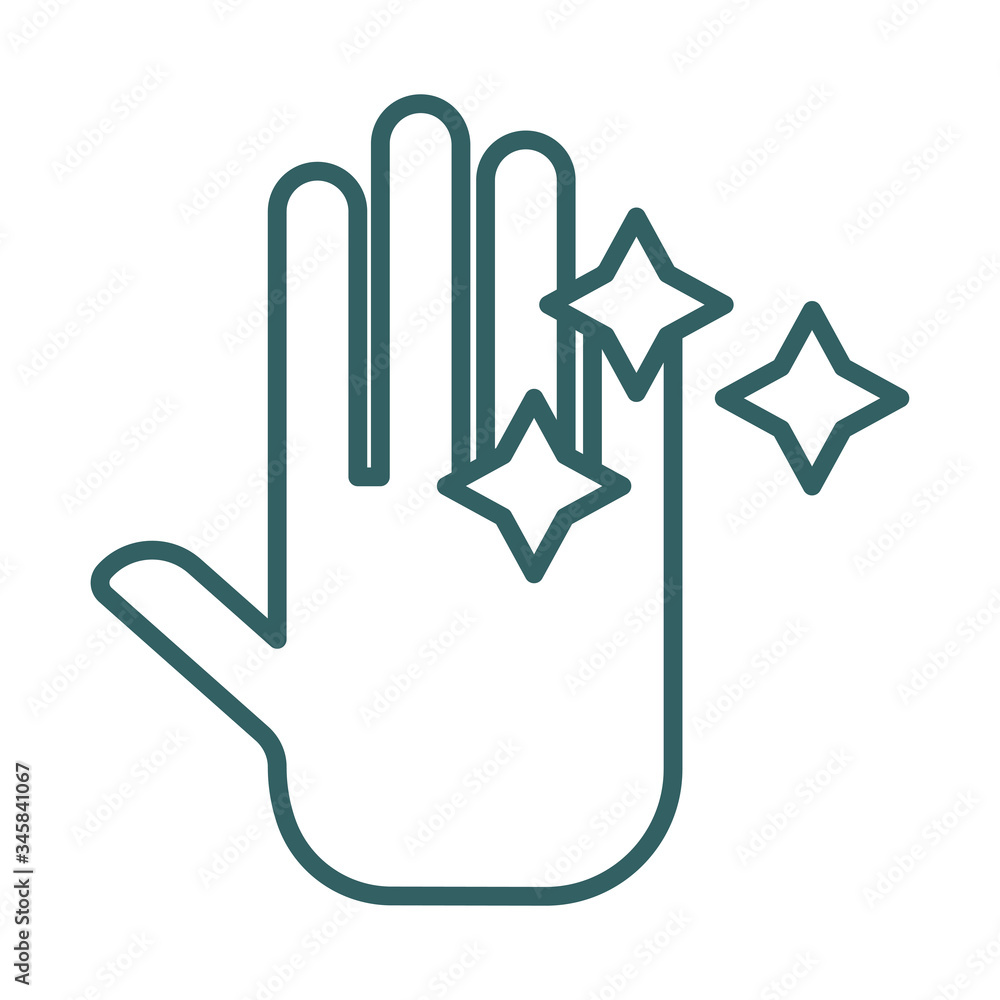 hand clean line style icon hand clean line style icon