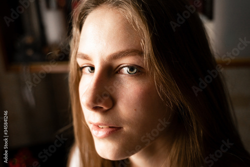close-up portrait of a girl
