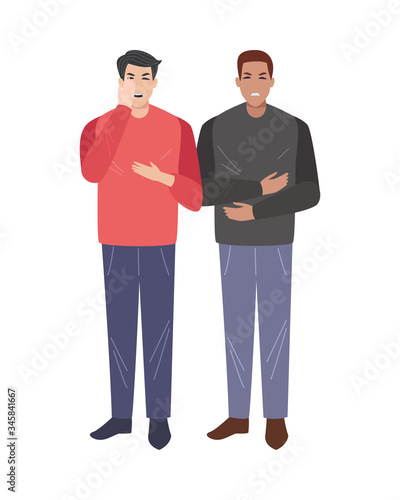 interracial couple sick with covid19 symptoms