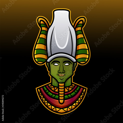 Osiris head esport mascot logo