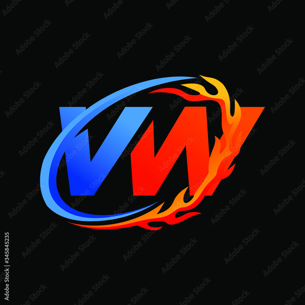 Initial Letters Fire Logo Design Initial Letters Fire Logo Design